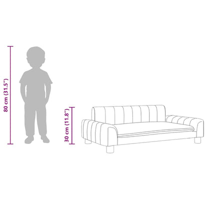 Kindersofa Schwarz 90x53x30 cm Kunstleder