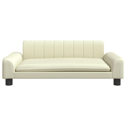 Kindersofa Creme 90x53x30 cm Kunstleder