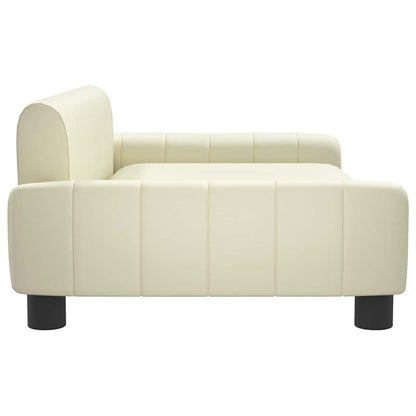 Kindersofa Creme 90x53x30 cm Kunstleder