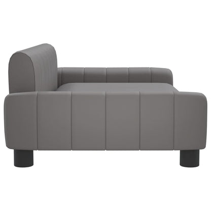 Kindersofa Grau 90x53x30 cm Kunstleder