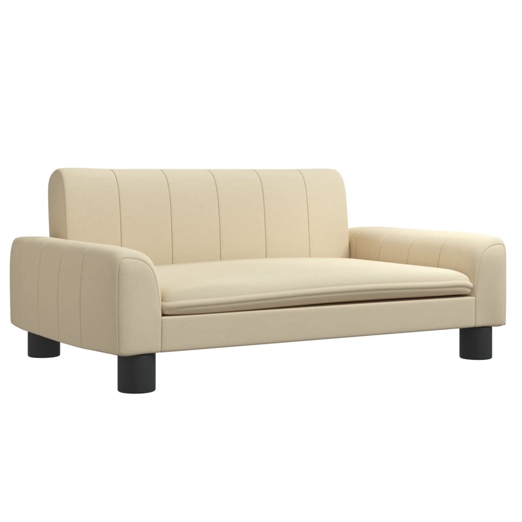 Kindersofa Creme 70x45x30 cm Stoff