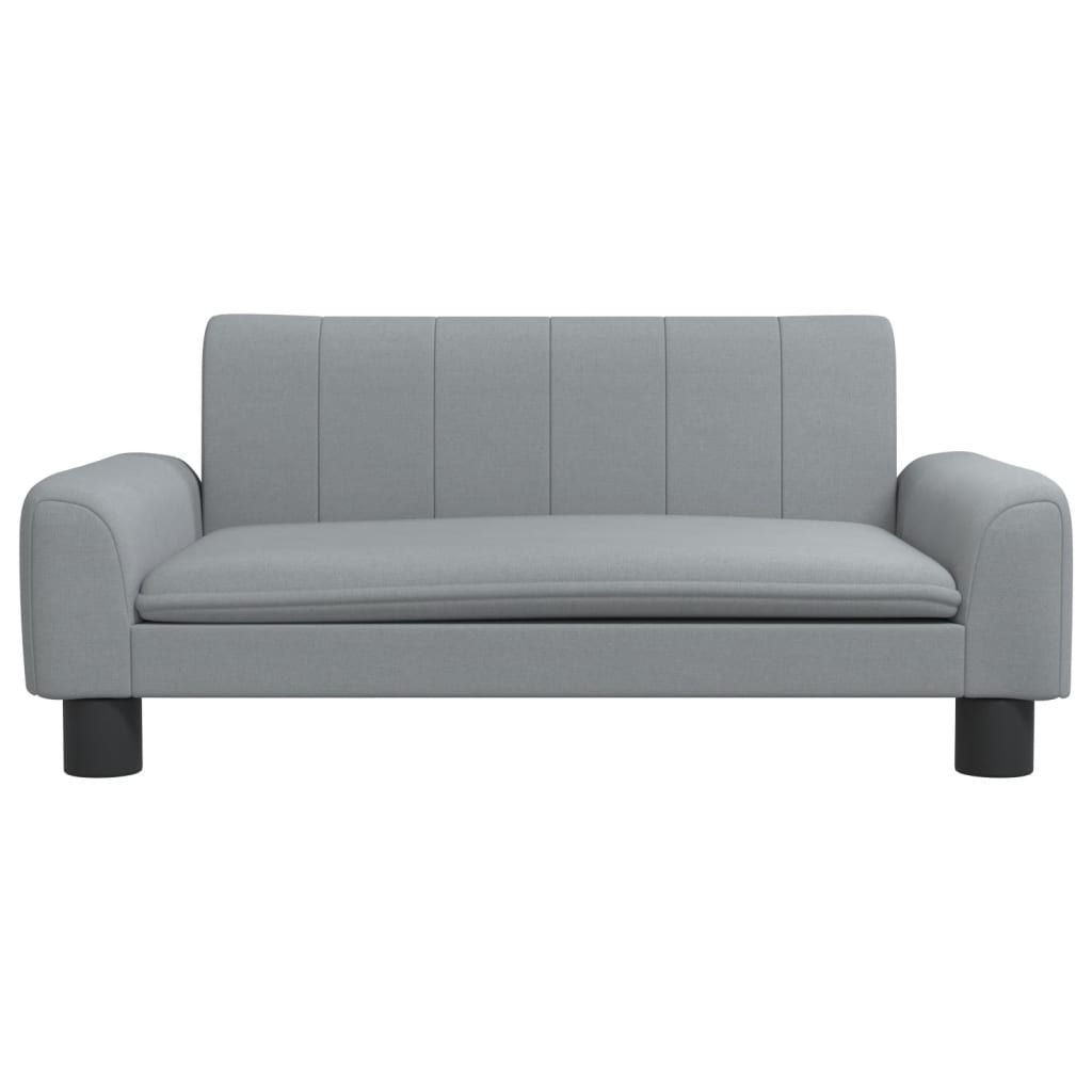 Kindersofa Hellgrau 70x45x30 cm Stoff