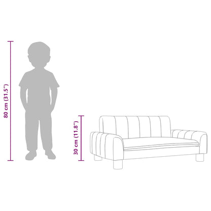 Kindersofa Hellgrau 70x45x30 cm Stoff