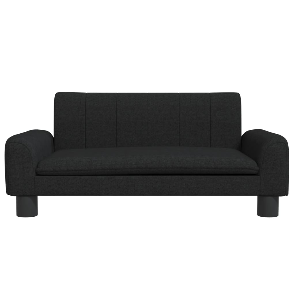 Kindersofa Schwarz 70x45x30 cm Stoff