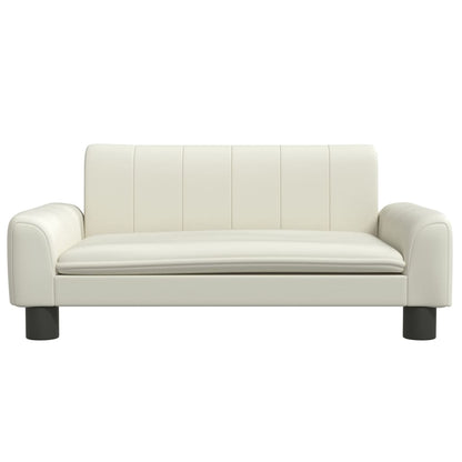 Kindersofa Creme 70x45x30 cm Kunstleder