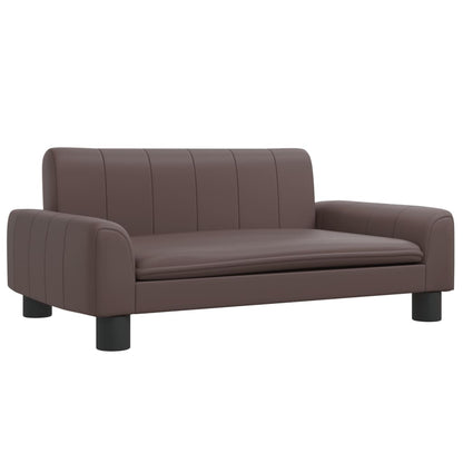 Kindersofa Braun 70x45x30 cm Kunstleder