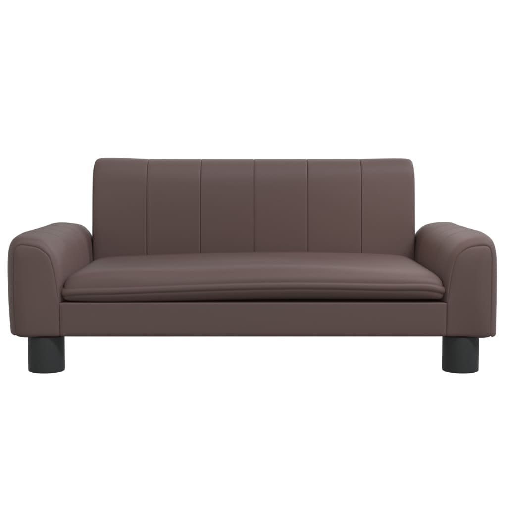 Kindersofa Braun 70x45x30 cm Kunstleder