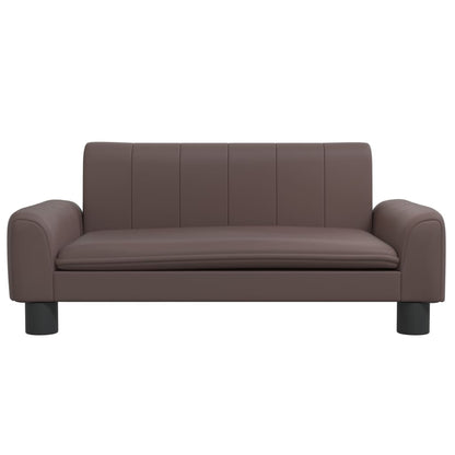 Kindersofa Braun 70x45x30 cm Kunstleder