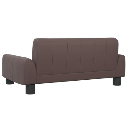 Kindersofa Braun 70x45x30 cm Kunstleder