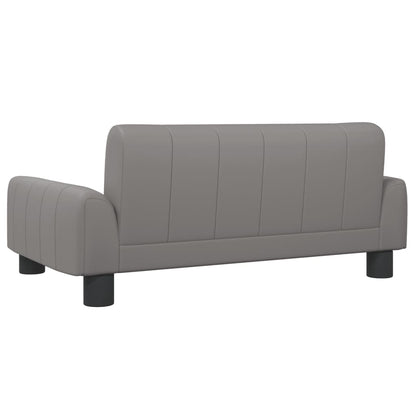 Kindersofa Grau 70x45x30 cm Kunstleder