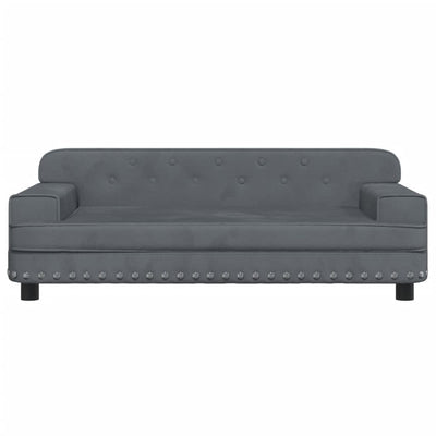 Kindersofa Dunkelgrau 90x53x30 cm Samt