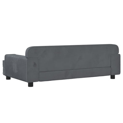 Kindersofa Dunkelgrau 90x53x30 cm Samt