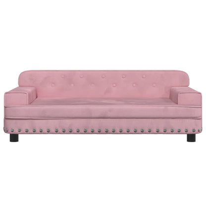 Kindersofa Rosa 90x53x30 cm Samt