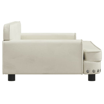 Kindersofa Creme 90x53x30 cm Samt