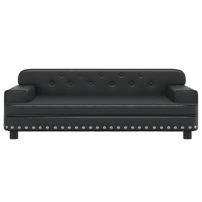 Kindersofa Schwarz 90x53x30 cm Kunstleder