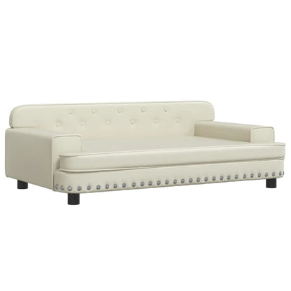 Kindersofa Creme 90x53x30 cm Kunstleder