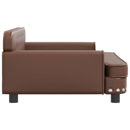 Kindersofa Braun 90x53x30 cm Kunstleder