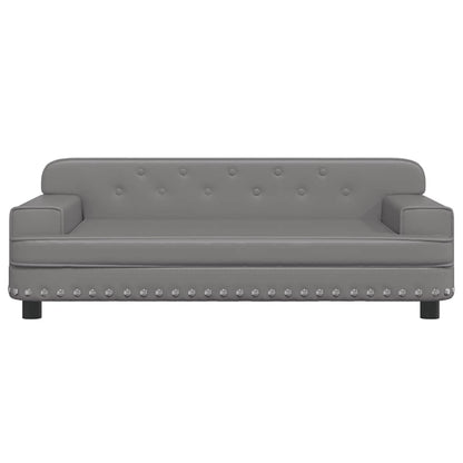 Kindersofa Grau 90x53x30 cm Kunstleder
