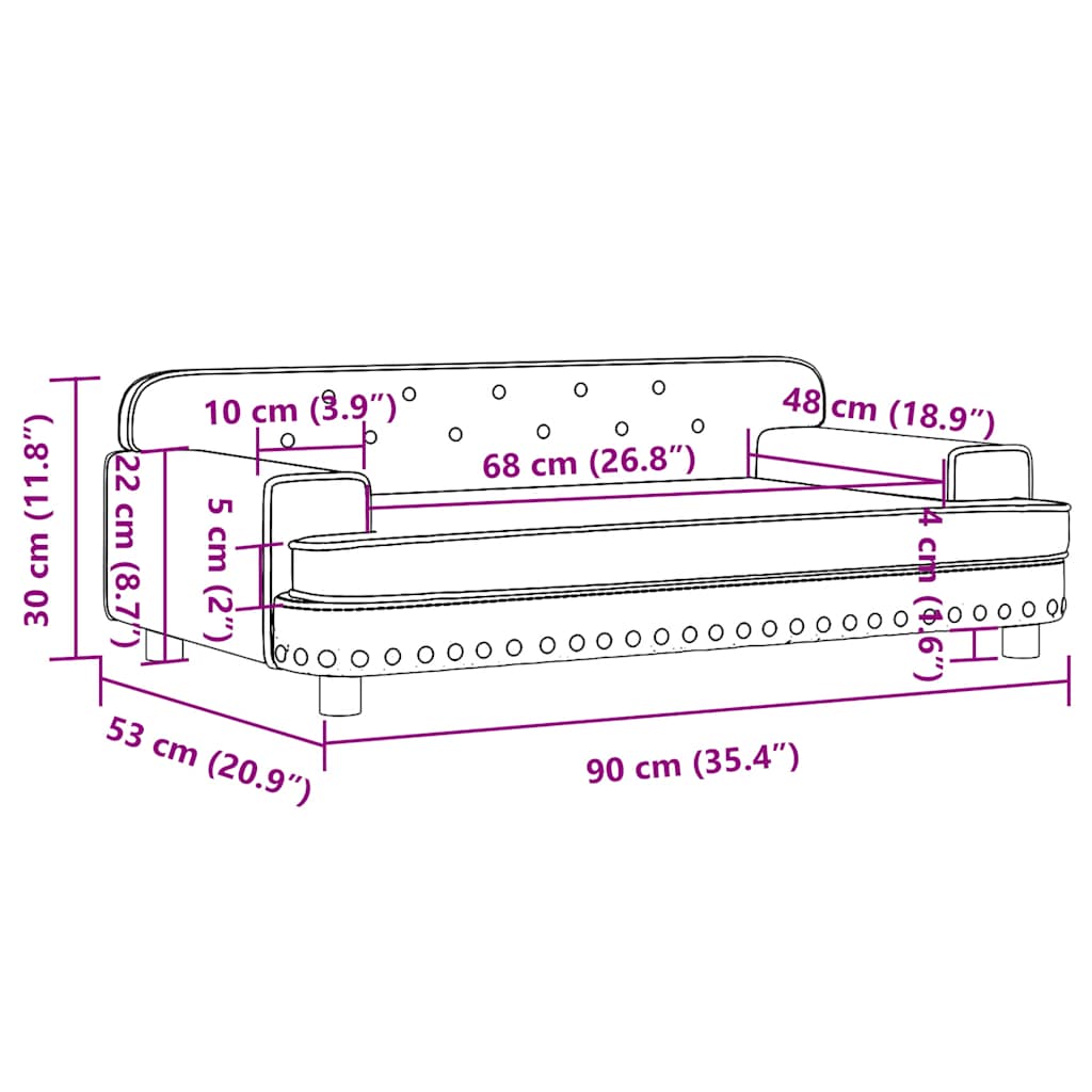 Kindersofa Grau 90x53x30 cm Kunstleder