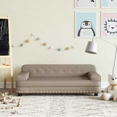 Kindersofa Cappuccino 90x53x30 cm Kunstleder