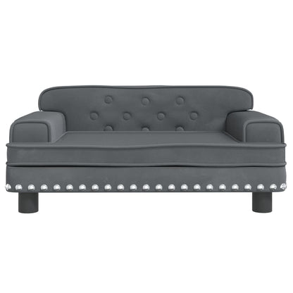 Kindersofa Dunkelgrau 70x45x30 cm Samt