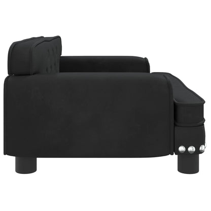 Kindersofa Schwarz 70x45x30 cm Samt