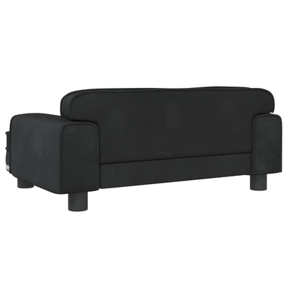 Kindersofa Schwarz 70x45x30 cm Samt