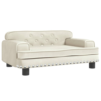 Kindersofa Creme 70x45x30 cm Samt