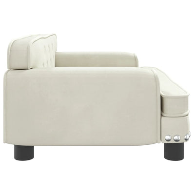 Kindersofa Creme 70x45x30 cm Samt