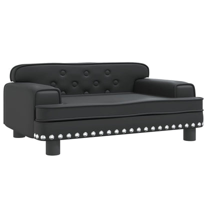 Kindersofa Schwarz 70x45x30 cm Kunstleder