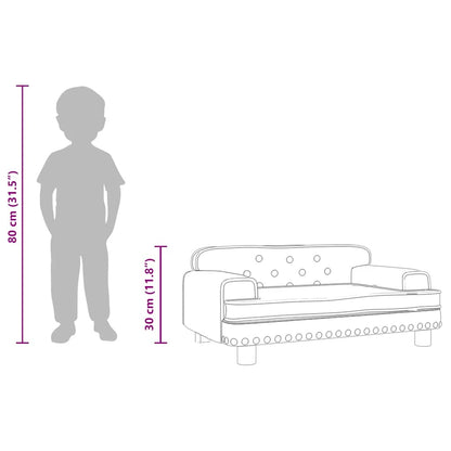 Kindersofa Braun 70x45x30 cm Kunstleder