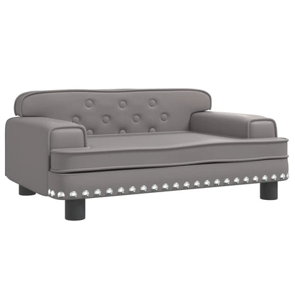 Kindersofa Grau 70x45x30 cm Kunstleder