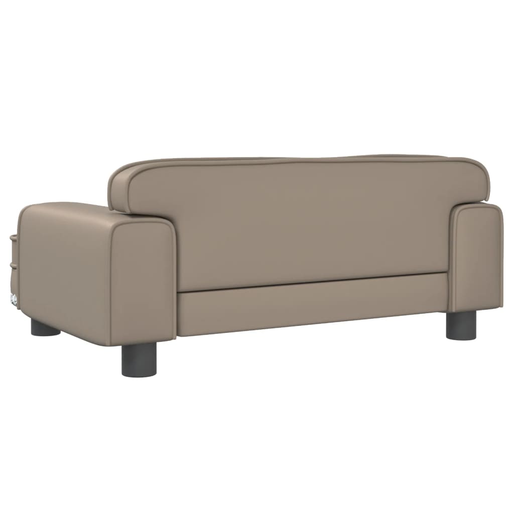 Kindersofa Cappuccino 70x45x30 cm Kunstleder