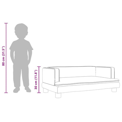 Kindersofa Dunkelgrau 80x45x30 cm Samt