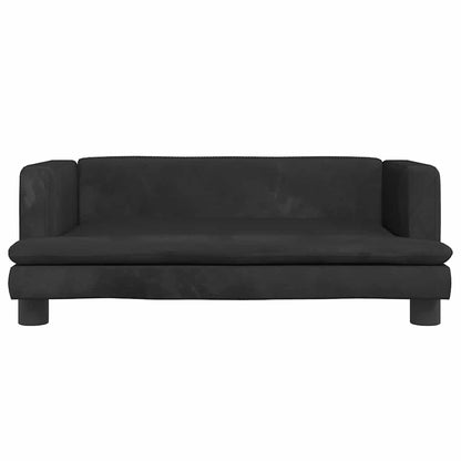 Kindersofa Schwarz 80x45x30 cm Samt