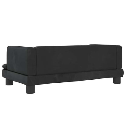 Kindersofa Schwarz 80x45x30 cm Samt