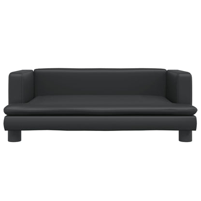 Kindersofa Schwarz 80x45x30 cm Kunstleder