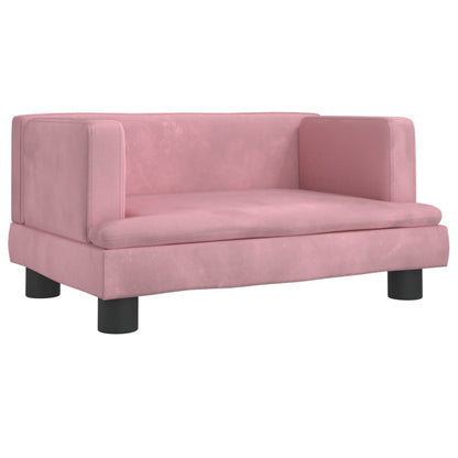 Kindersofa Rosa 60x40x30 cm Samt
