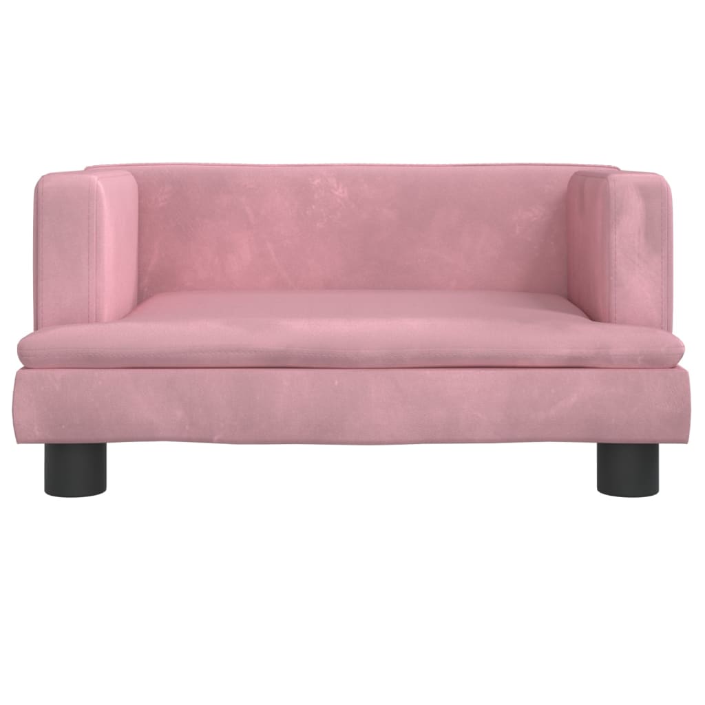 Kindersofa Rosa 60x40x30 cm Samt