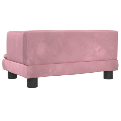 Kindersofa Rosa 60x40x30 cm Samt