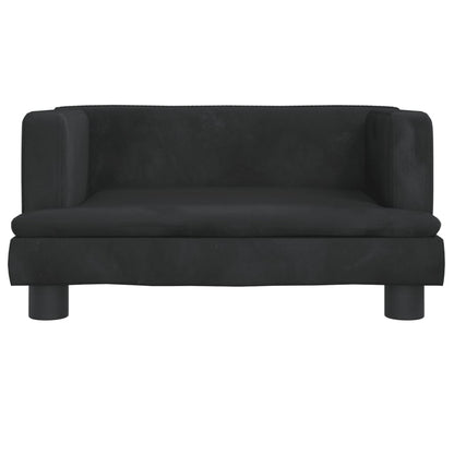 Kindersofa Schwarz 60x40x30 cm Samt