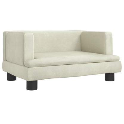 Kindersofa Creme 60x40x30 cm Samt