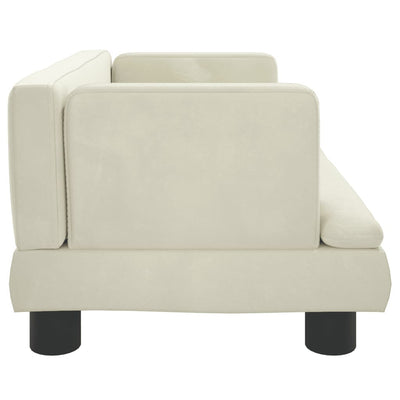 Kindersofa Creme 60x40x30 cm Samt