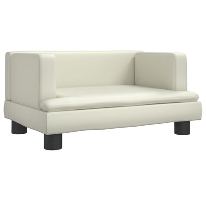 Kindersofa Creme 60x40x30 cm Kunstleder