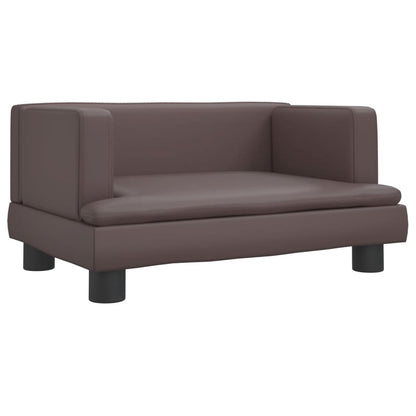 Kindersofa Braun 60x40x30 cm Kunstleder