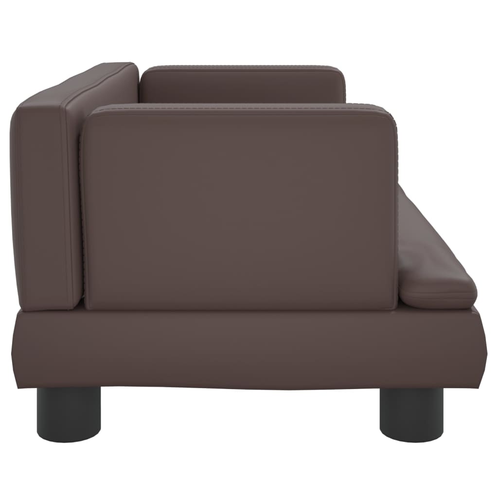 Kindersofa Braun 60x40x30 cm Kunstleder