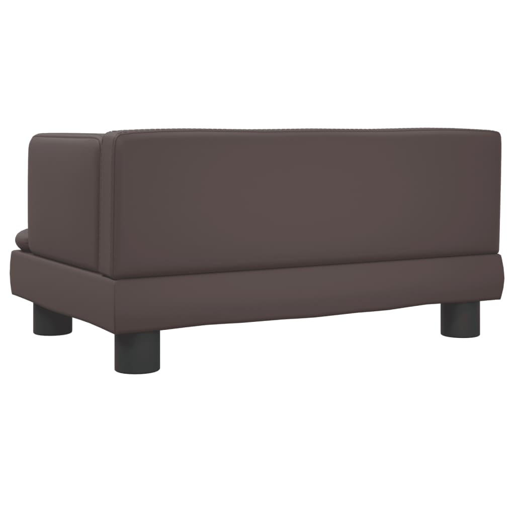 Kindersofa Braun 60x40x30 cm Kunstleder