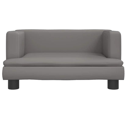 Kindersofa Grau 60x40x30 cm Kunstleder