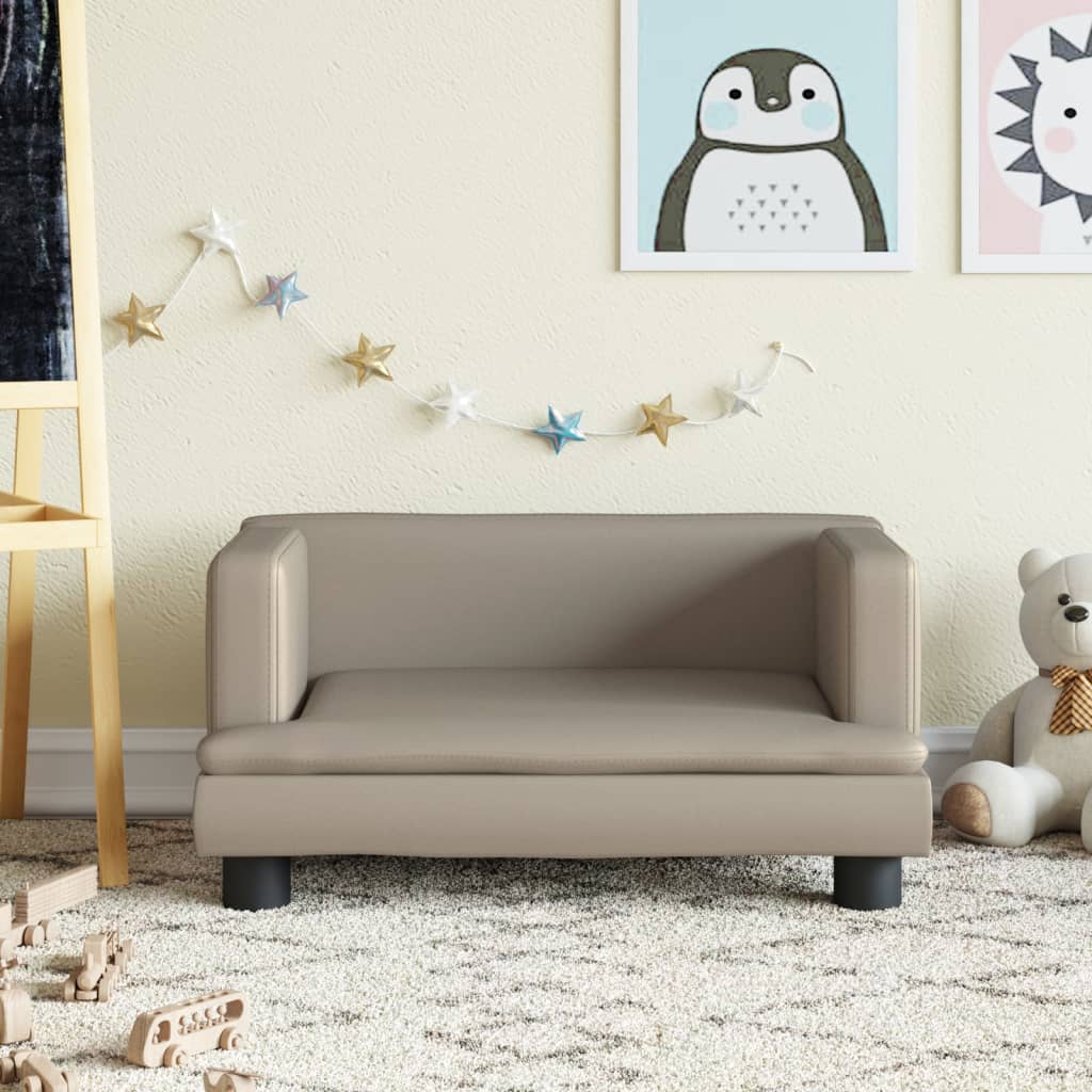 Kindersofa Cappuccino-Braun 60x40x30 cm Kunstleder