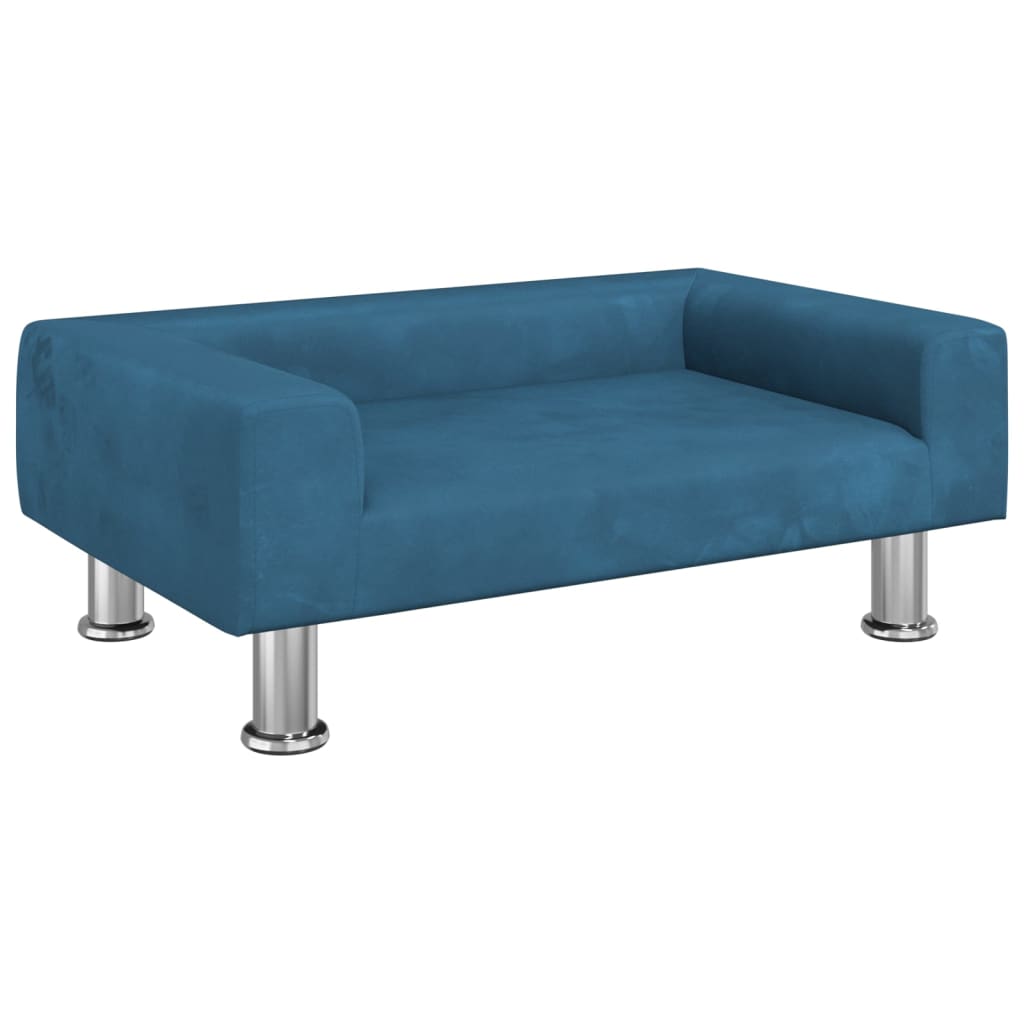 Kindersofa Blau 70x45x26,5 cm Samt